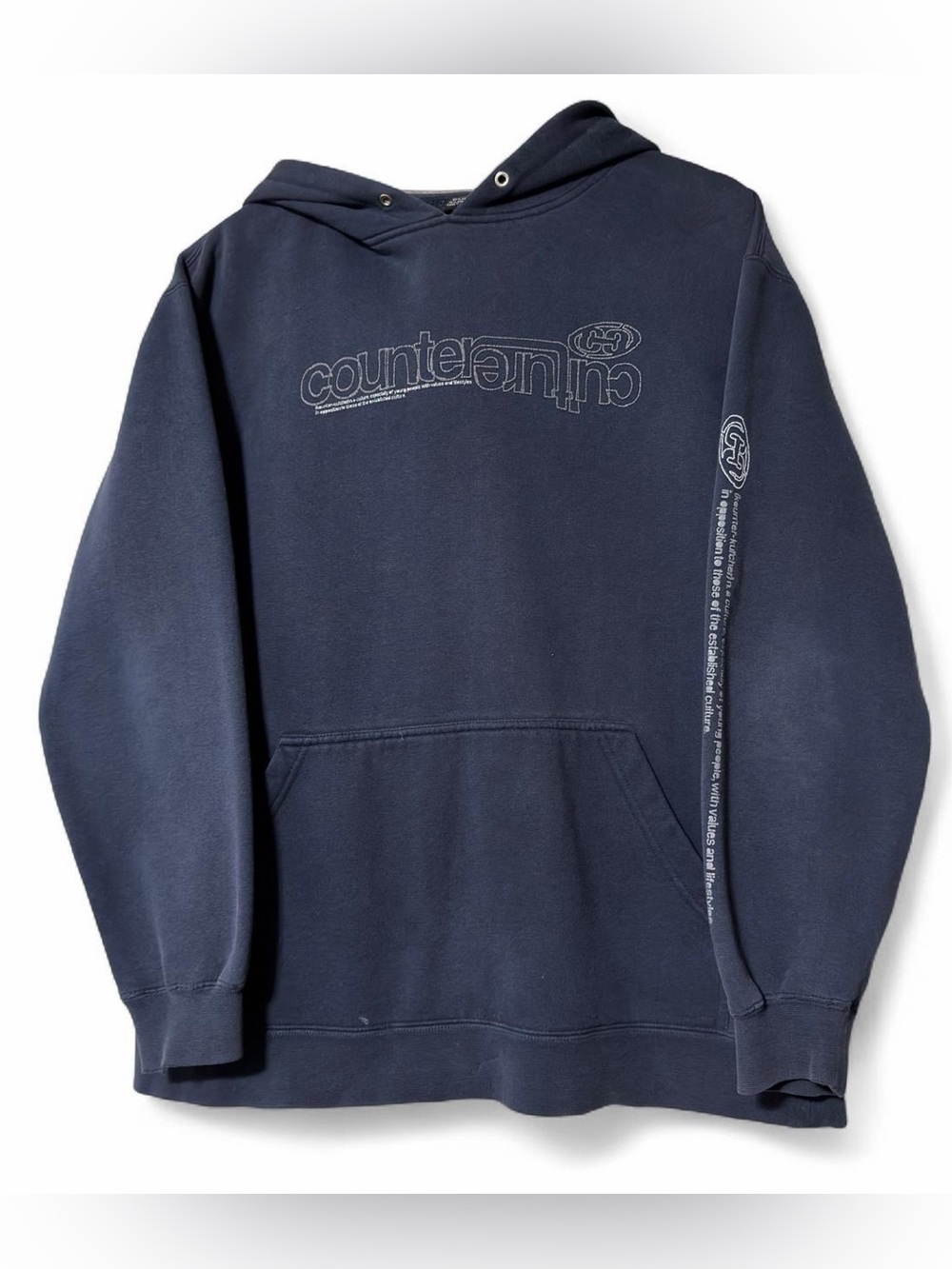 Navy blue Counter Culture hoodie Size M vintage